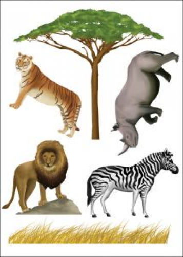 Wandtattoo Tiere,6STk